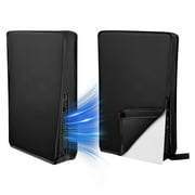 Dust Cover Compatible with PS5 Slim/ Playstation 5 Slim Disc & Digital Edition, Waterproof Anti-Scratch-Black