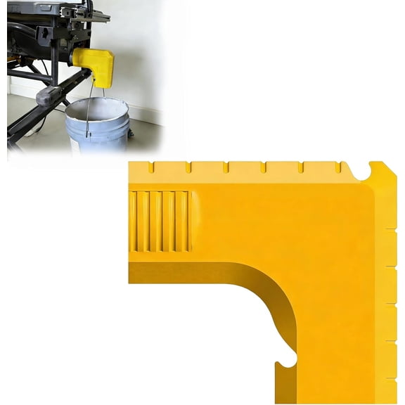 Dust Extraction Adapter for DeWALT Table Saws 2.5 Inch Dust Collector Connector Fits DW745 DWE7485, Simple Slide-On Installation with Built-In Bag Hook (Yellow)