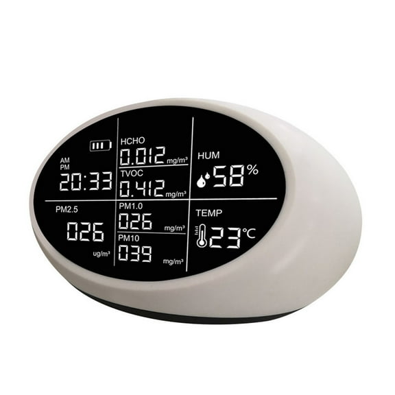 Dust Formaldehyde Detector English Version With English Manual PM2.5 HCHO TVOC TEMP HUM
