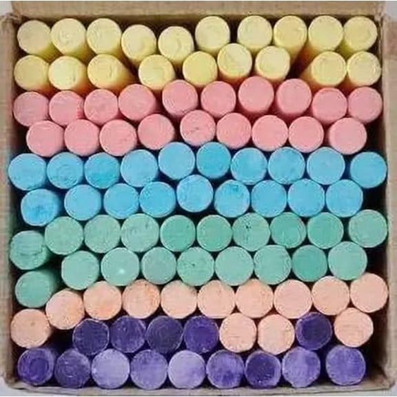 Dust Free Chalks For Blackboards, Greenboards, Cement Floors, Multicolor | Pack Of 70