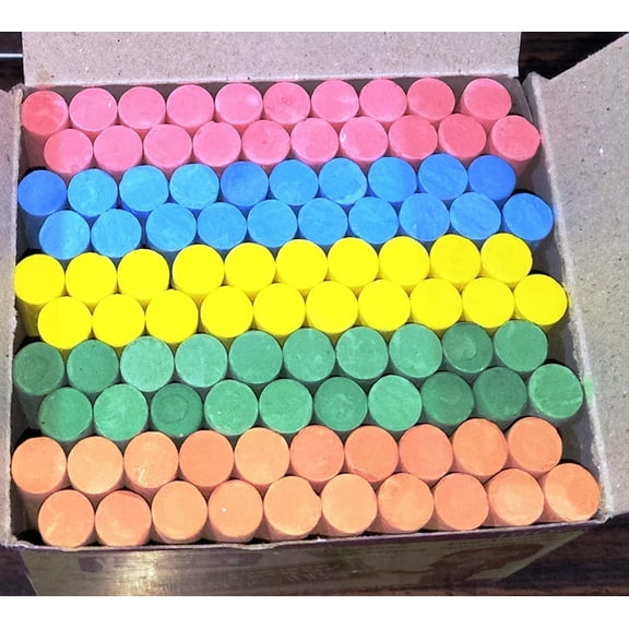 Dust Free Chalks Multicolor For Blackboards, Greenboards, Cement Floors | Pack Of 70