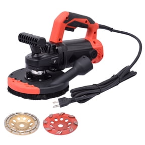 Dust-Free Concrete Grinder – 7-Inch Wheel with Adjustable Shroud for Walls, Floors, and Ceiling Sanding (C)