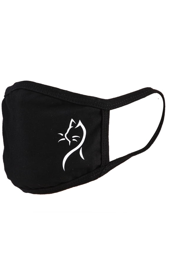 Dust & Haze Filtering Cotton Face Mask, Black Muffle for Fashion-conscious Kitten Chic