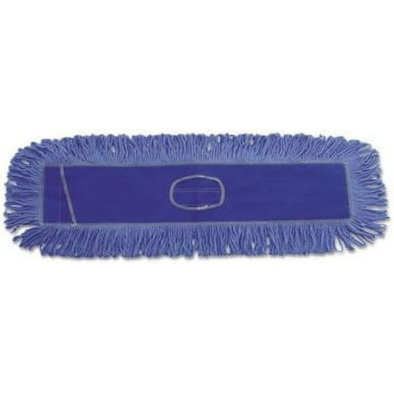 Dust Mop Head, Cotton/Synthetic Blend, 36 X 5, Looped-End, Blue