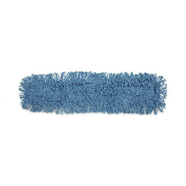 Dust Mop Head, Cotton/Synthetic Blend, 36 x 5, Looped-End, Blue Dust Mop Head, Cotton/Synthetic Blend, 36 x 5, Looped-End, Blue