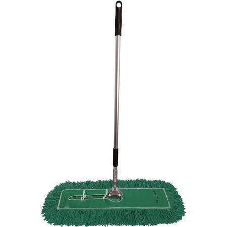 Dust Mop Kit 24": (1) 24" Green Industrial Closed-Loop Dust Mop, (1) 24" Wire Dust Mop Frame & (1) Ergonomic Dust Mop Handle