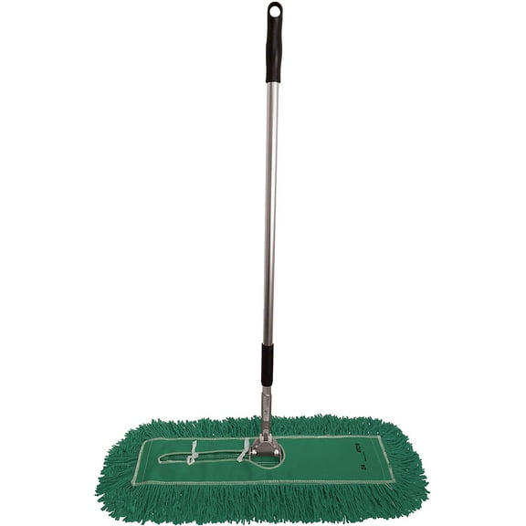 Dust Mop Kit 48": (1) 48" Green Industrial Closed-Loop Dust Mop, (1) 48" Wire Dust Mop Frame & (1) Ergonomic Dust Mop Handle