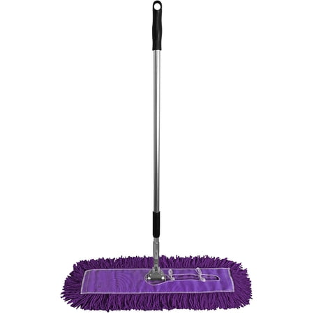 Dust Mop Kit 48": (1) 48" Purple Industrial Closed-Loop Dust Mop, (1) 48" Wire Dust Mop Frame & (1) Ergonomic Dust Mop Handle