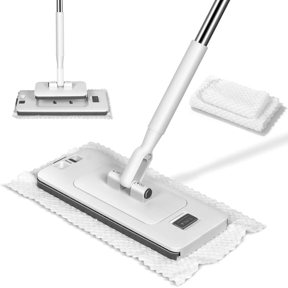 Dust Mop with Mini Sweeper Mop,2-in-1 Disposable Mop with " Long Handle,Microfiber Mops for Floor Cleaning,No-, Multi Surface Floor Cleaning