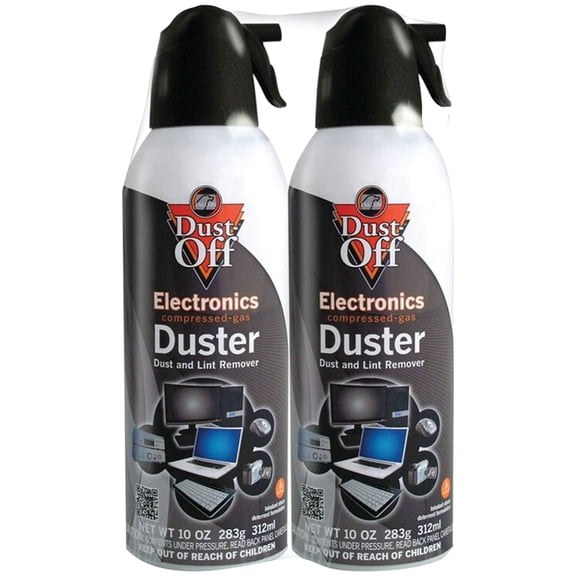 Dust Off Compressed Gas Duster, 10 Ounces, Pack of 2