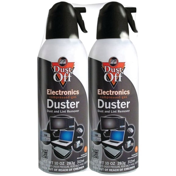 Dust Off Compressed Gas Duster, 10 Ounces, Pack of 2
