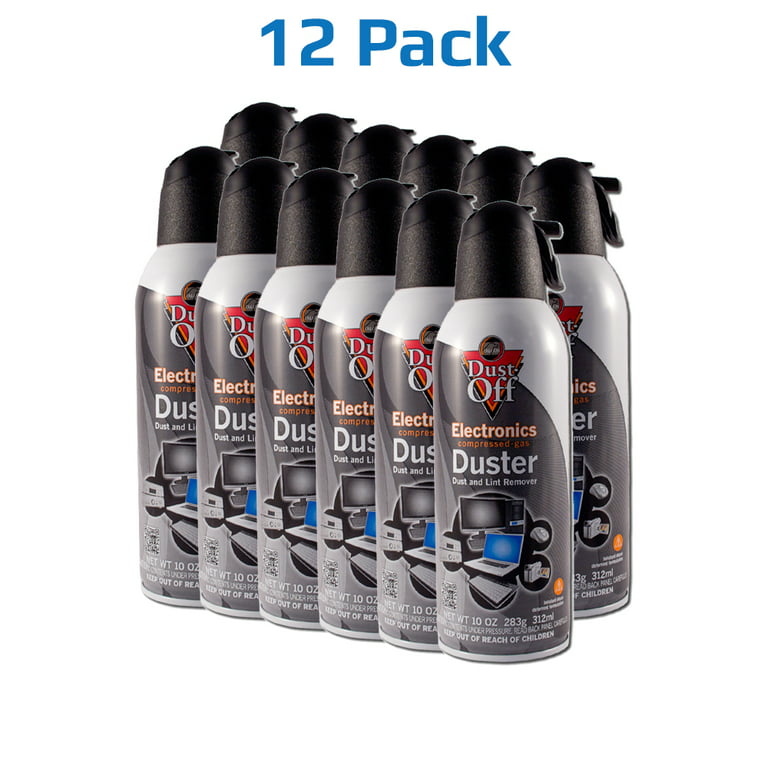 Dust-Off Disposable Compressed Gas Duster, 10 oz Cans, 12 Pack