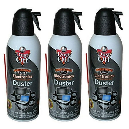 Dust-Off Falcon Professional Electronics Compressed Air Duster, 12 oz, 3 Pack