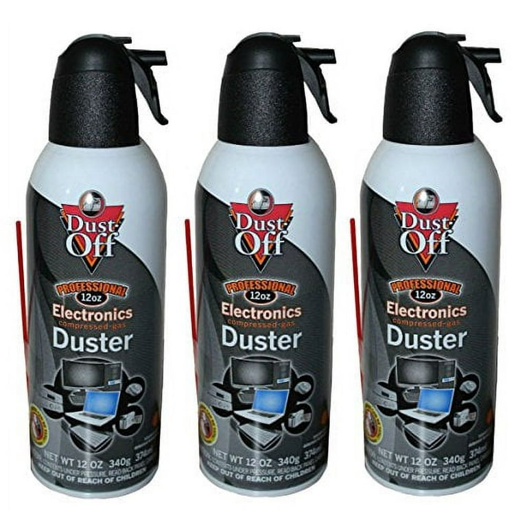 Falcon Dust, Off Compressed Gas (152a) Disposable Cleaning Duster, 1,  Count, 3.5 oz Can (DPSJB),Black