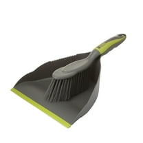 Dust Pan, Dustpan and Brush Set, Small Dust pan and Brush Set, Hand Broom and Dustpan Set for Home, Handheld Angled Dust Pans and Broom are Daily Essential Cleaning Tools for The Family. (Black)