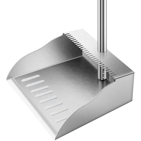 Dust Pans with Long Handle,Heavy Duty Metal Dust Pan with Handle ...
