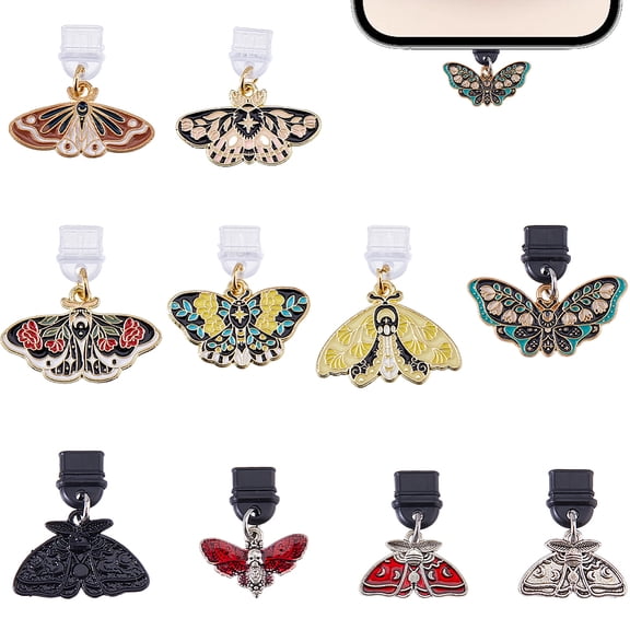 Dust Plug Charms Bulk Butterfly Type-C Charging Port Charm Cell Phone Charm