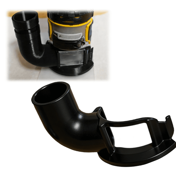 Dust Port Adapter Compatible with DeWalt DCW600 Palm Routers - Enhanced Dust Collection Accessory with Airlock Connector