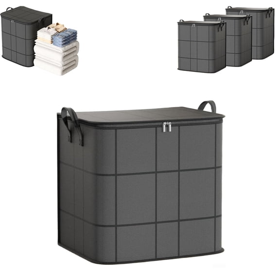 Dust-Proof Comforter And Bedding Organizer, Extra Large Closet Organizers with Reinforced Handles & Sturdy Zippers for Moving,Traveling,Clothes,Blankets