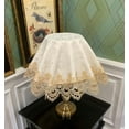 thumbnail image 1 of Dust Proof Cover for Desk Lamp Jacquard Tablecloth Macrame Lace Round Doily Table Topper Decoration Home Dresser Scarf and Table Centerpiece, 1 of 2