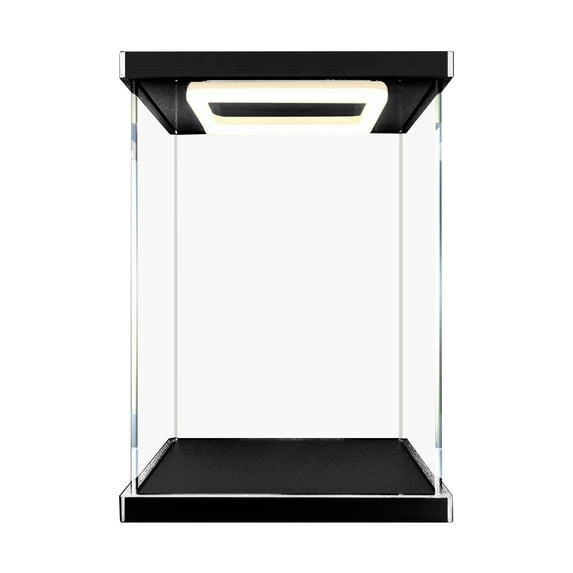 Dust Proof Display Case,Lighted Display Box Showcase,Clear Acrylic Display Case, Collectible Display Show Box, Dustproof Protection Display Box for Display
