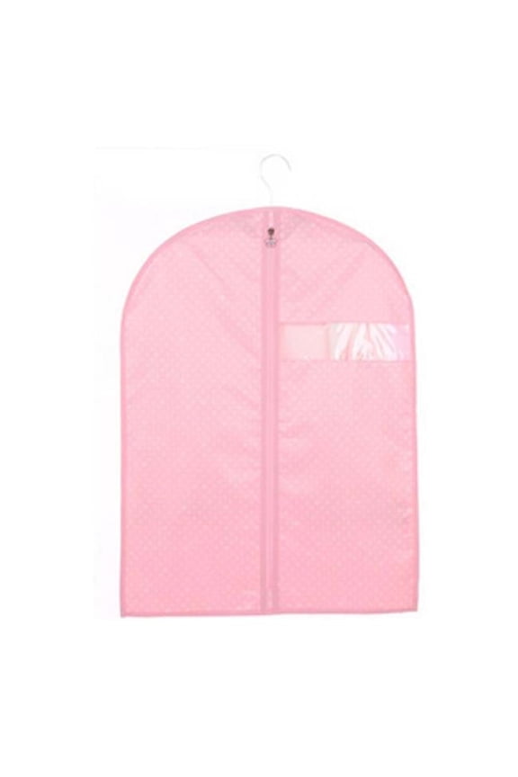 Dust Proof Reusable Garment Clothes Zipped Fashion Storage Suit Bag, Pink