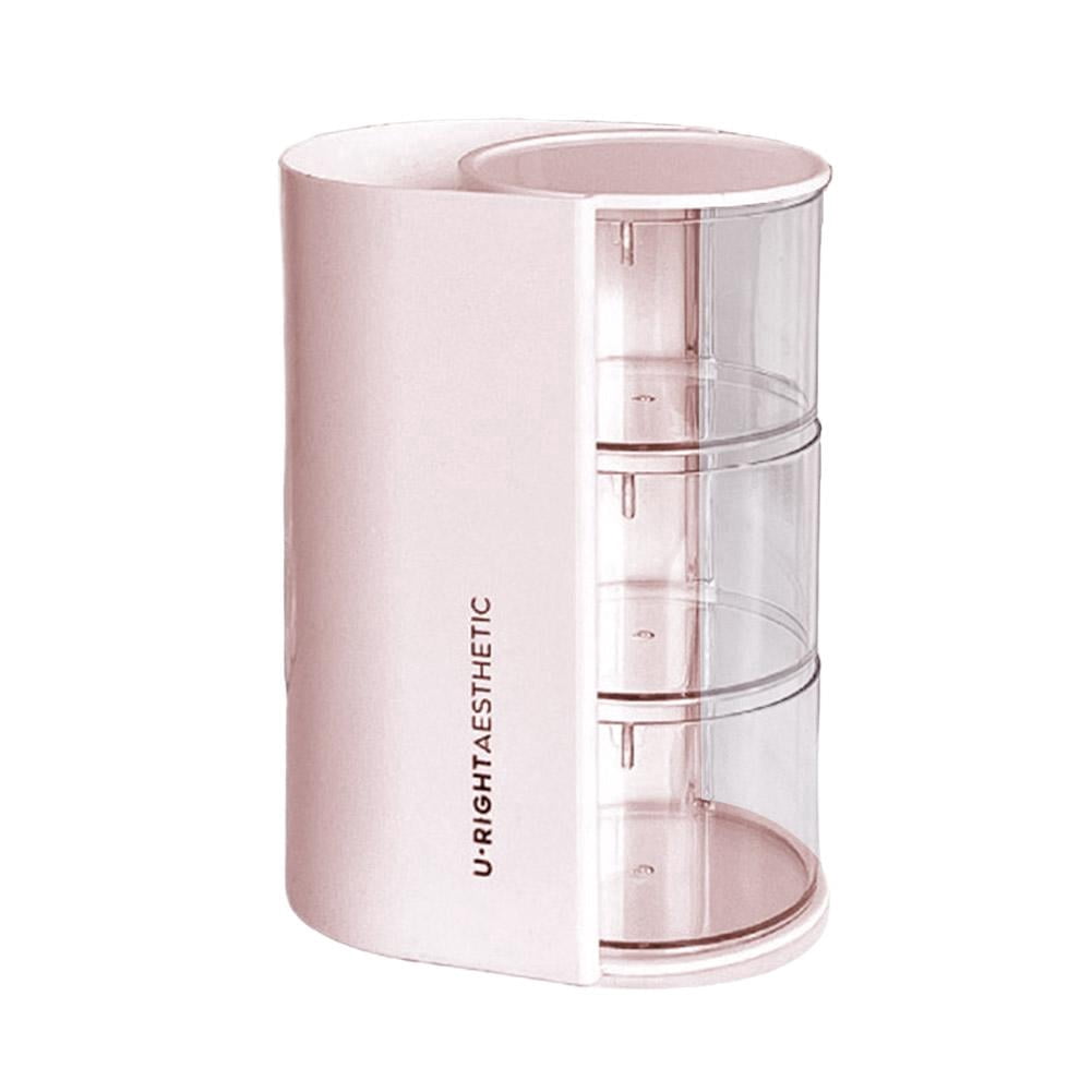 Rotating Sponge Dust-Proof Rotating Makeup Sponge and Brush Organizer, Multi-Tier ...