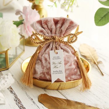Small Velvet Drawstring Pouches 7x9cm - Jewelry Gift Bags For Wedding Party Favors - Multi-pack