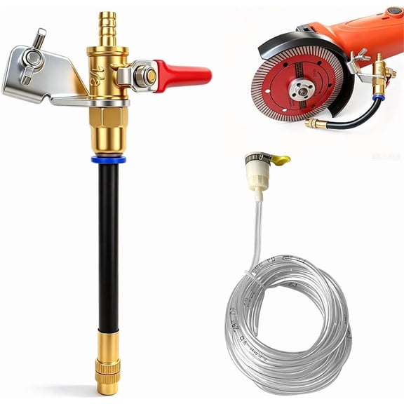 Dust Remover Water Sprayer for Cutting Machine,1 | Angle Grinder Misting System Water Sprayer, Aluminum & Brass Misting Attachment for Cutting Tile, Concrete, Marble & Stone