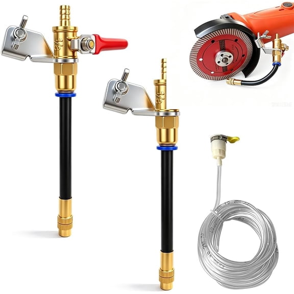 Dust Remover Water Sprayer for Cutting Machine,2 | Angle Grinder Misting System Water Sprayer, Aluminum & Brass Misting Attachment for Cutting Tile, Concrete, Marble & Stone