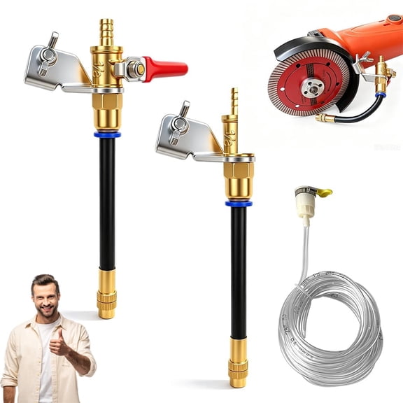 Dust Remover Water Sprayer for Cutting Machine, Angle Grinder Misting System Water Sprayer, Aluminum & Brass Misting Attachment for Cutting Tile, Concrete, Marble & Stone