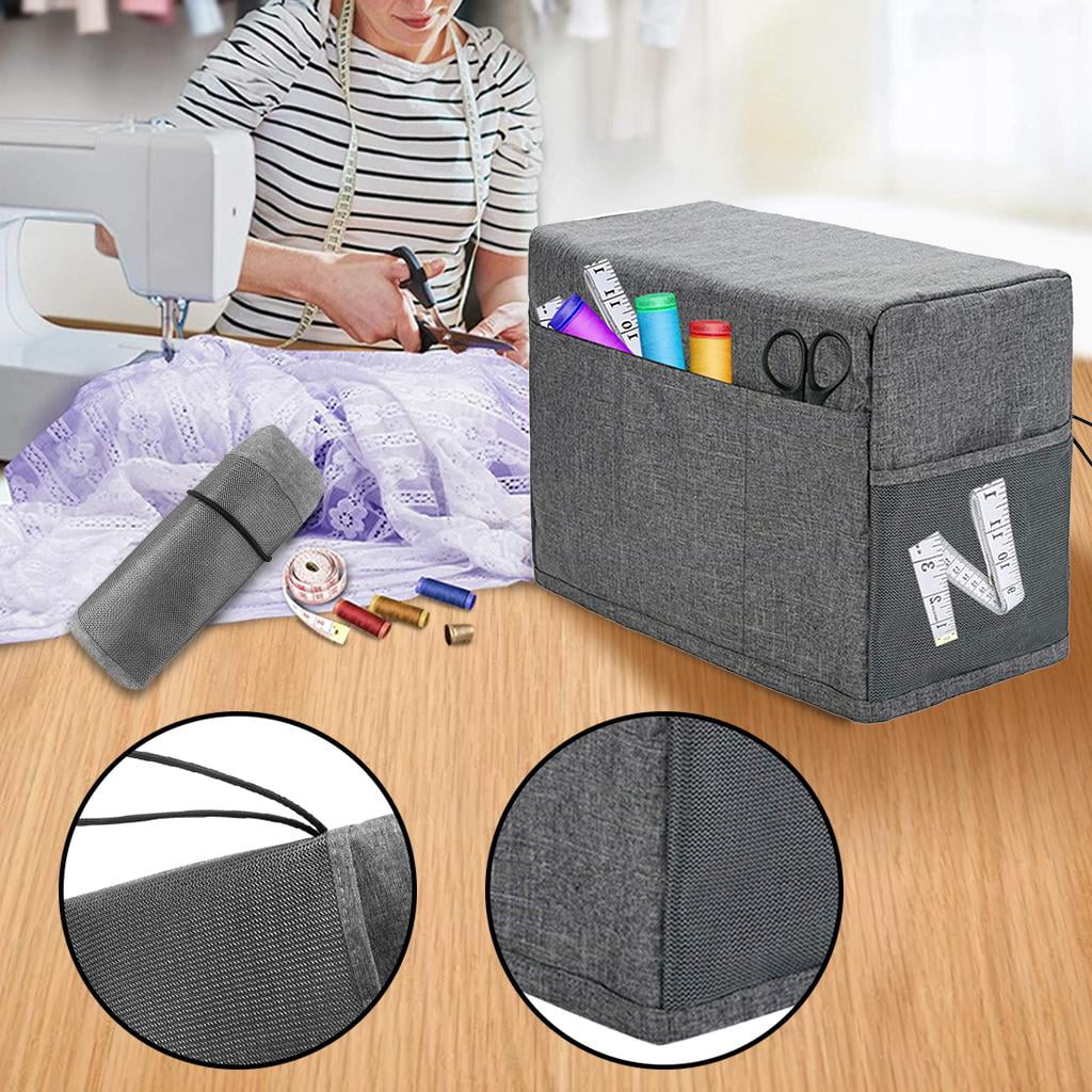Dust Sewing Machine Cover with Pockets Cover Organizer Tote Bag Polyester or Foldable for Extra Accessories DIY Beginners Walmart