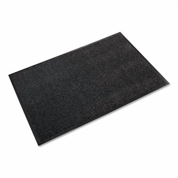 Dust-Star Microfiber Wiper Mat, Rectangular, Charcoal Gray Carpeted Surface, 48" x 72" | Bundle of 2