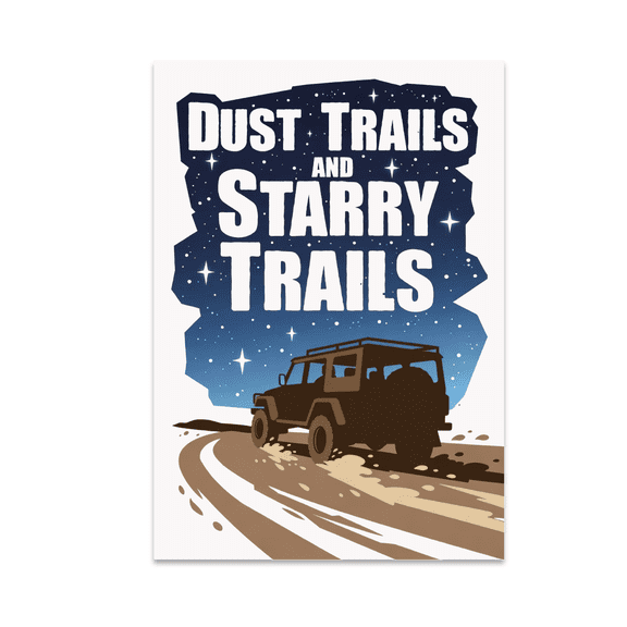 Dust Trails and Starry Trails - Outdoor Enthusiast - 13x19 Poster Print