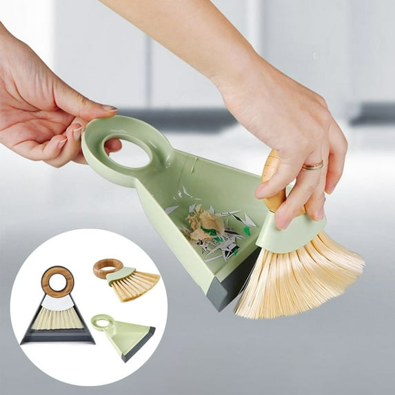 Dust pan Broom Brush Dustpan - Dustpan and Brush Set,Mini dust Pans with Brush,Dust Pan and Brush Set for Table, Desk, Key Board, Cat, Dog and Other Pets, Dust Pan Brush Nesting Tiny Cleaning Broom