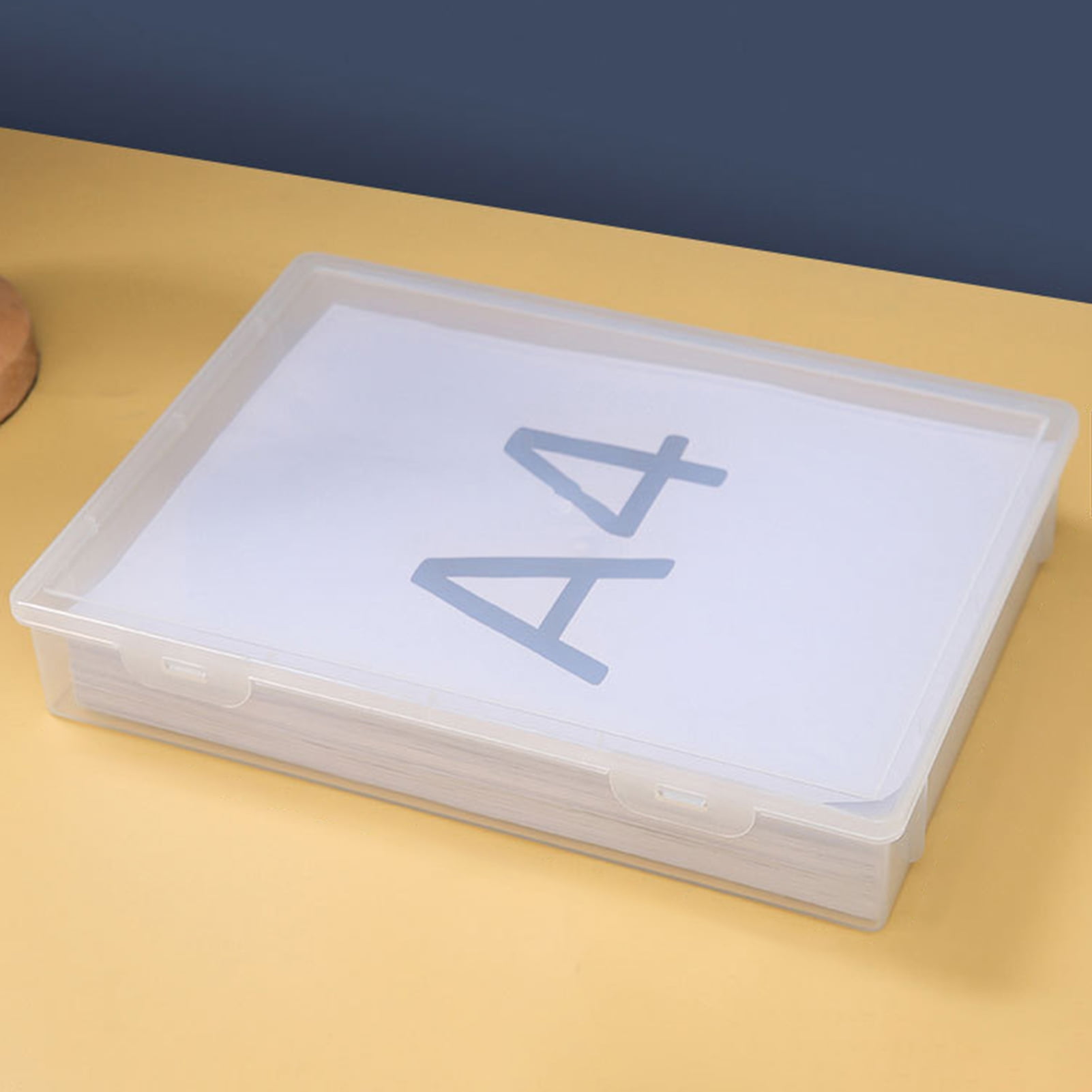 Dustproof Document Storage Container Transparent Plastic Box for Data Certificate Stationery