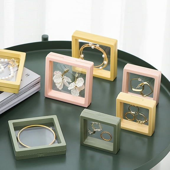 Dust-proof Jewelry Storage Box Strong Sealing Plastic Visible Waterproof Necklace Display Case for Home