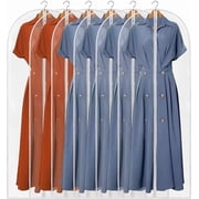 Dust proof clothes cover, 6 PCs All Clear Garment Bag, Suit and Dress Hanging Bag, Coat Protector Zippered Garment Covers for Closet Storage and Travel - 24 x 40/6 Pack,Coat storage bags