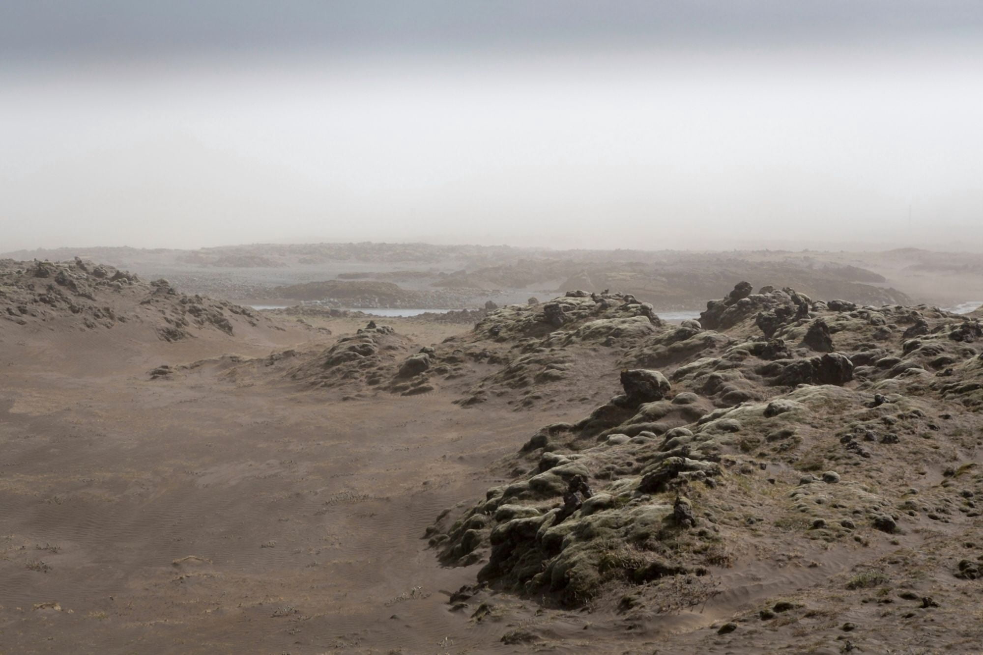 Dust storm Eastern Iceland Canvas Art - Panoramic Images (27 x 9)