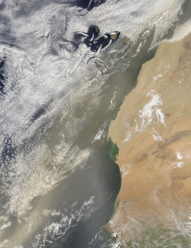 Dust storm off West Africa Canvas Art - Stocktrek Images (25 x 33)