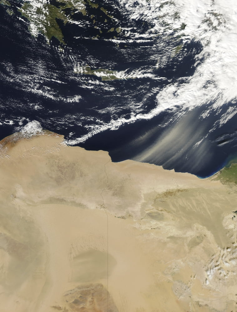 Dust storm over Egypt Canvas Art - Stocktrek Images (25 x 33)