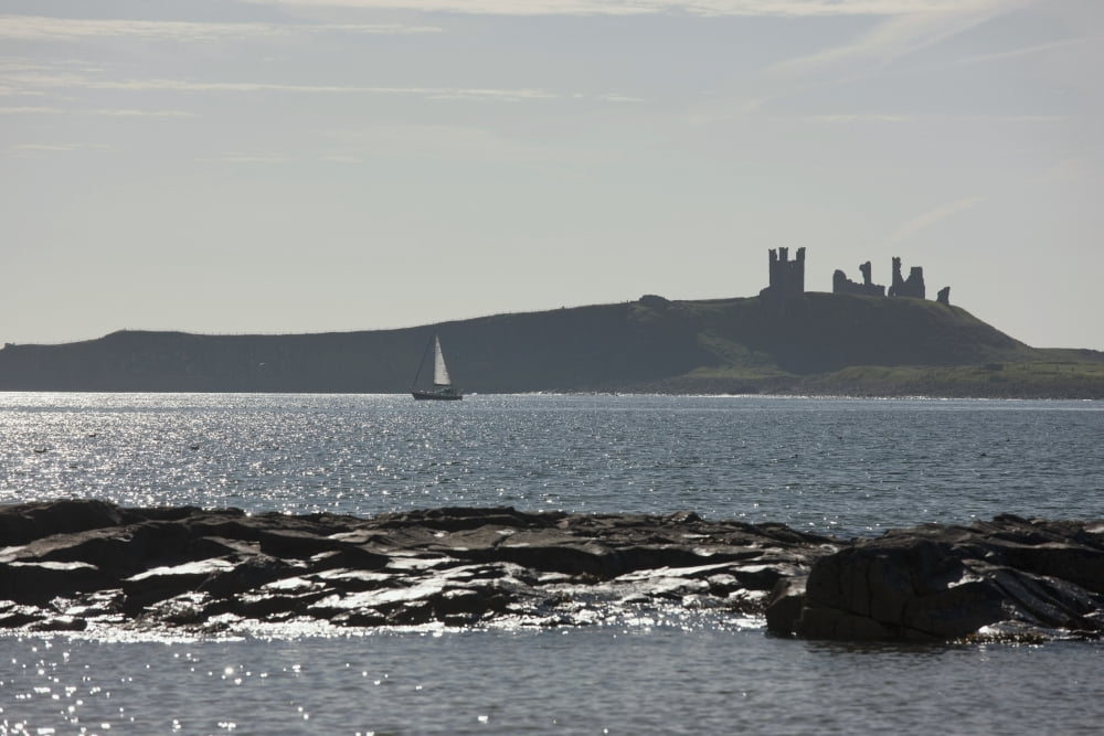 Dustanborough Castle Northumberland England Canvas Art - John Short Design Pics (38 x 24)