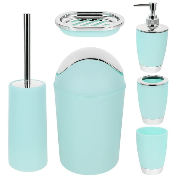 Dustbin Waste Bins Tumbler Mug Desk Trash Can Mini Toilet Parts Cups Lotion Dispenser Set