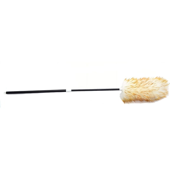 Duster - Lambswool Duster with Extendable 30" Handle - Anti Static Shearling Duster Head for Cleaning Cars, Ceiling Fans, Furniture, Blinds - Perfect Housewarming Gift