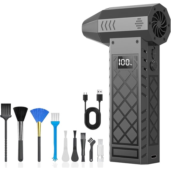 Duster,   Mini  Dust Blower,  Dust Fan with  , 4-Gear Adjustable Air Blower for Computer/House/Outdoor/, Gifts for Men