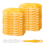 Duster Refills 360  for 20 pcs & 1 Handle Featuring 5x Powerful Dust Removal Disposable Feather Duster Multi Surface Refills Super Efficient Duster Kit Compatible with Dusters