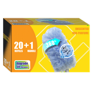 Duster Refills 360 for Swiffer 20 pcs & Handle*1 Disposable Feather Duster Multi Surface Refills