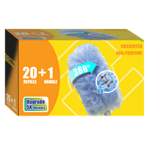 Duster Refills 360 for Swiffer 20 pcs & Handle*1 Disposable Feather Duster Multi Surface Refills