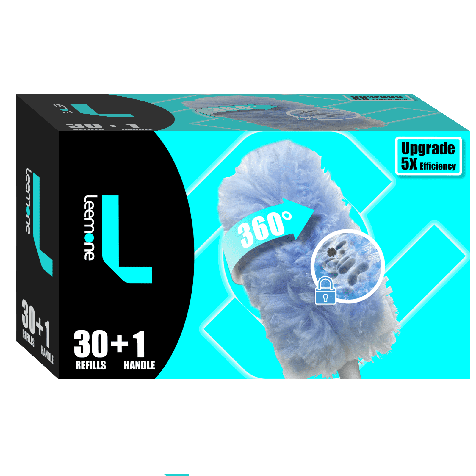 Duster Refills 360 for Swiffer 30 pcs & Handle*1 Disposable Feather Duster Multi Surface Refills