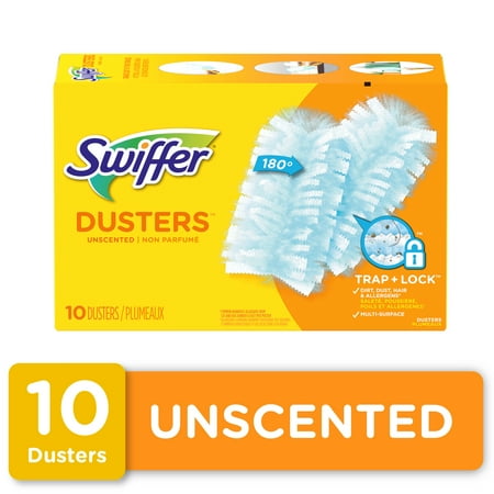 Dusters Refill, Dust Lock Fiber, Unscented, Light Blue, 10/box | Bundle of 5 Boxes